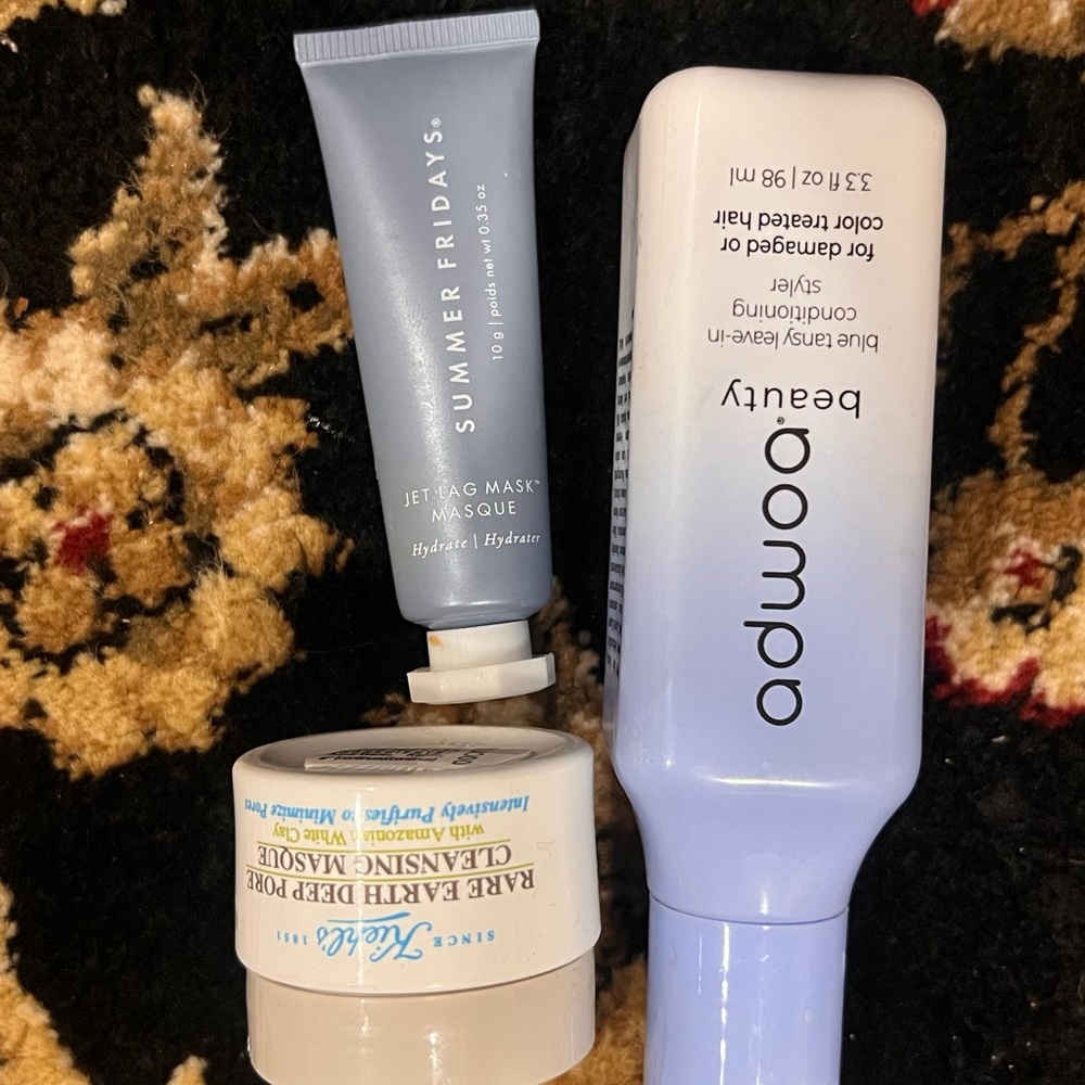 Summer Fridays Jet Lag Mask and Adwoa Beauty Blue Tansy Treatment
